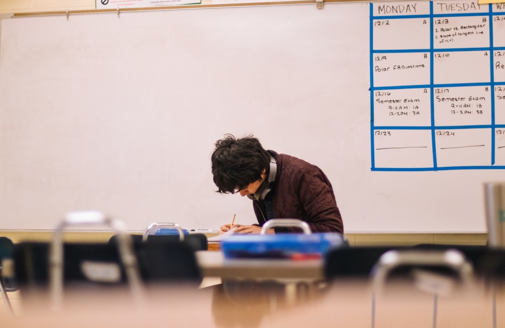 A quiet desk with a notebook