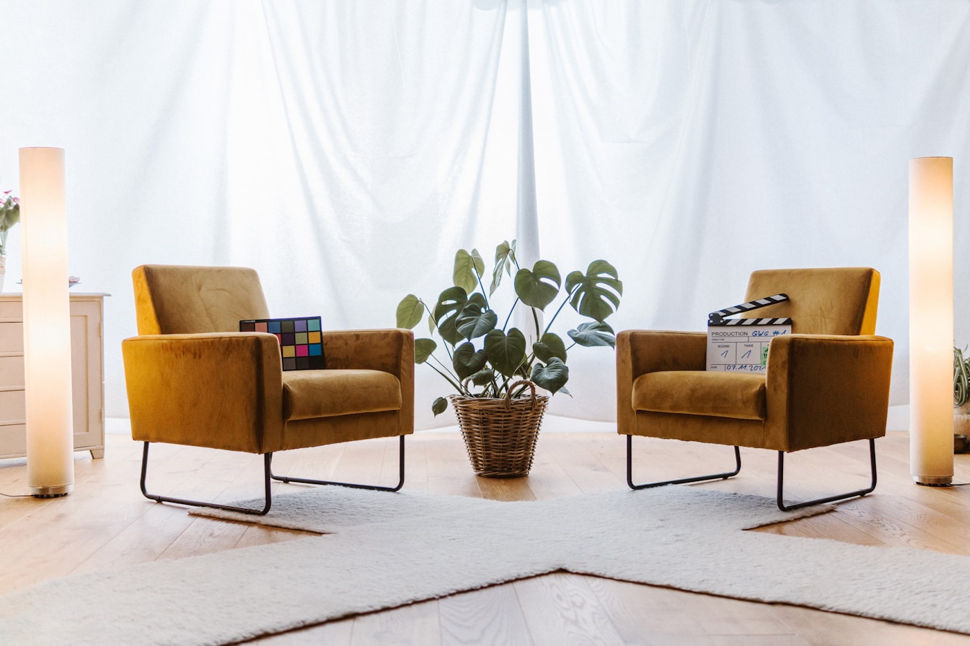 A quiet consulting room with two chairs